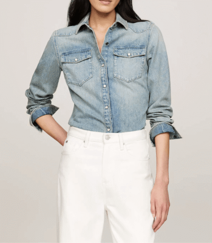 Slim-Fit-Denim-Chic-Shirt