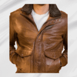 Premium-marine-tan-bomber-jacket-in-full-grain-sheep-leather-with-rugged-detailing-OEM-manufacturer-Denim-Apparels